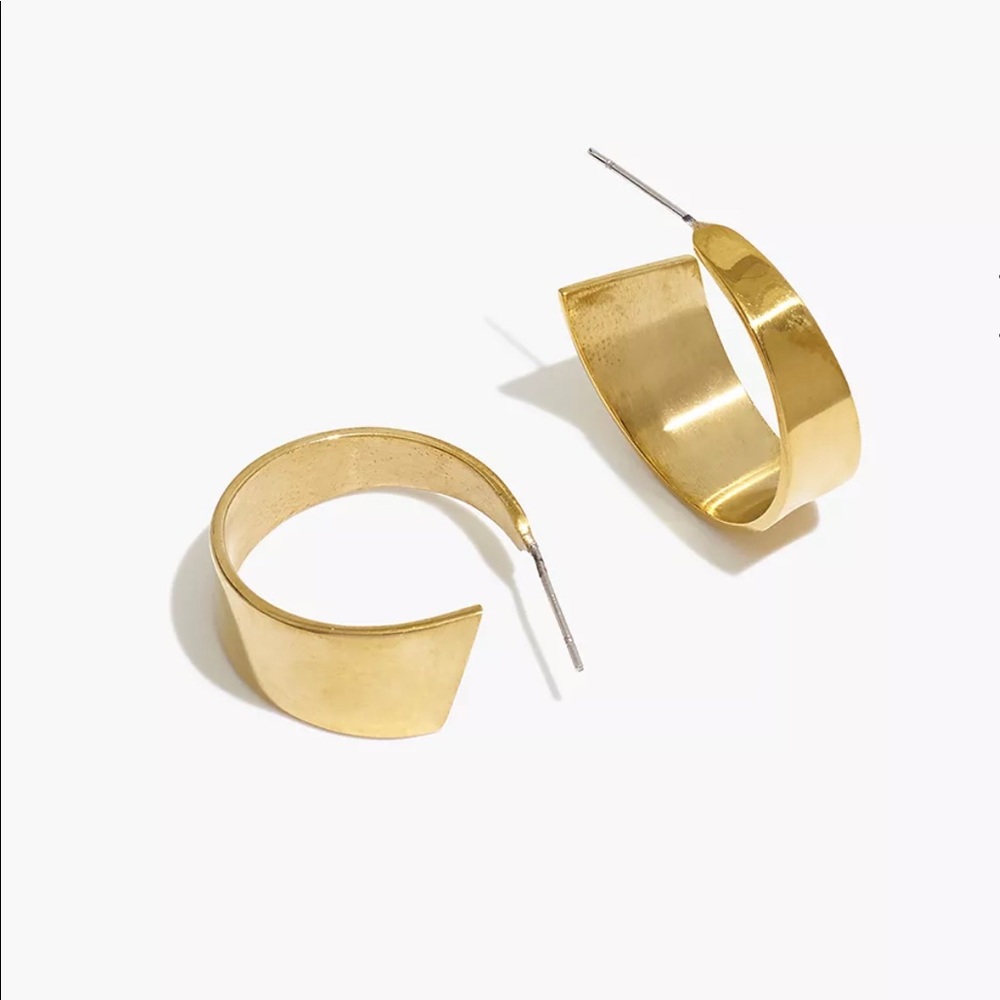 NWT ✨Madewell ‘To The Market’ Tapered Hoop Earrings